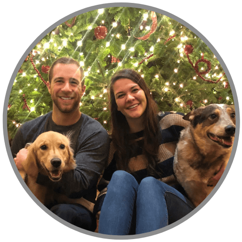 Dr. Eric Endres and Dr. Elise Tigani Endres christmas photo