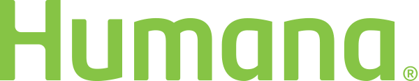 Logo of Humana, a health insurance company, featuring the word 'Humana' in bold, green font on a transparent background.